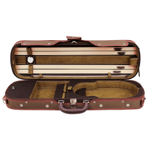 Hidersine Deluxe Wooden Arched Top Violin Case w/Hygrometer