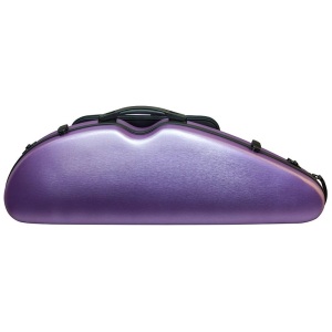 Hidersine Violin Case - Polycarbonate Halfmoon - Brushed Purple