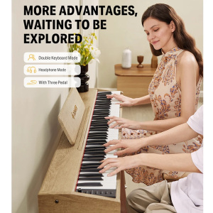 Donner DDP60 - Semi-Weighted Upright Digital Piano Home Set
