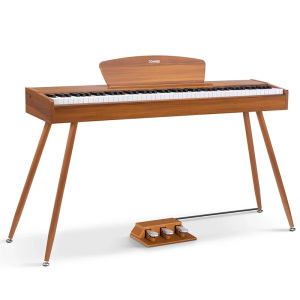 Donner DDP80 - Fully Weighted Upright Digital Piano - Walnut