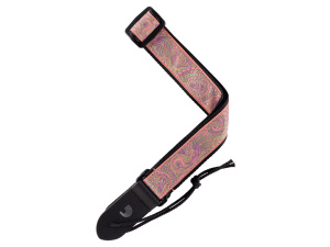 D'addario Jacquard Ukulele Starp - Paisley Pink/Green