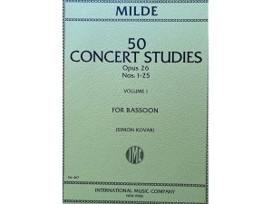 Milde - 50 Concert Studies - Opus 26 - Volume I - Nos. 1-25