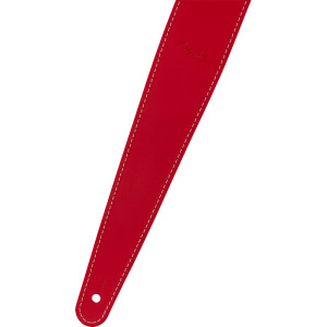 Fender Essentials Leather Guitar Strap - Red