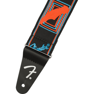Fender Neon Monogrammed Guitar Strap - Blue/Orange