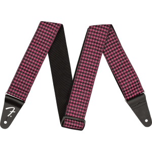 Fender Houndstooth Guitar Strap - Pink