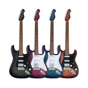 MOOER MCS20 Pro Electric Guitar - HSS - Amber Brown