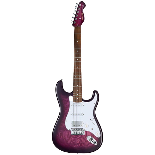 MOOER MCS20 Pro Electric Guitar - HSS - Prune Purple