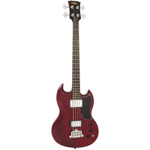 Vintage VS4 Reissued Bass Guitar - Cherry Red