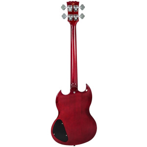 Vintage VS4 Reissued Bass Guitar - Cherry Red