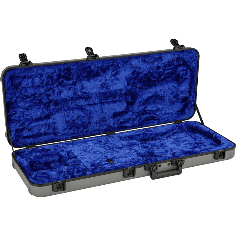 Fender Deluxe Molded Case - Stratocaster/Telecaster - Silver/Blue