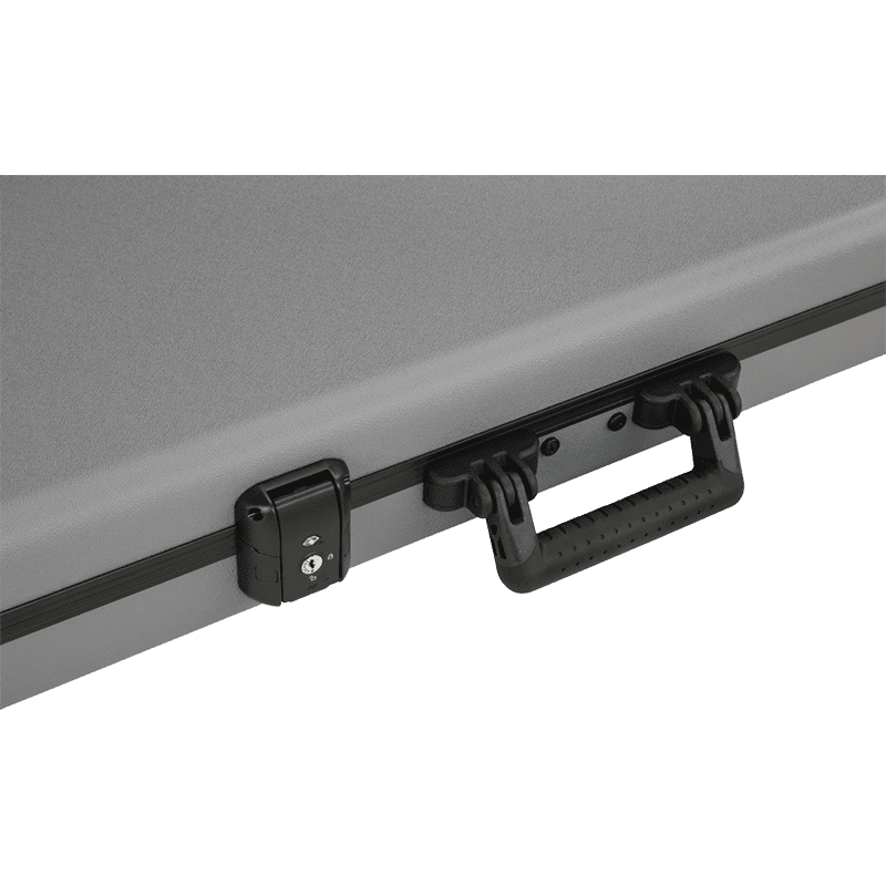 Fender Deluxe Molded Case - Stratocaster/Telecaster - Silver/Blue - Image 3