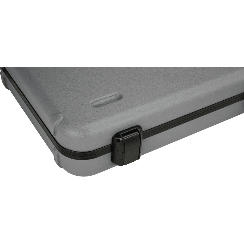 Fender Deluxe Molded Case - Stratocaster/Telecaster - Silver/Blue - Image 4