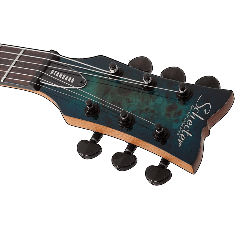 Schecter Solo-II Standard - Ocean Blue Burst Burl