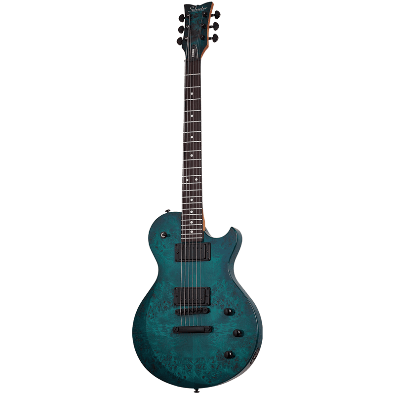 Schecter Solo-II Standard - Ocean Blue Burst Burl