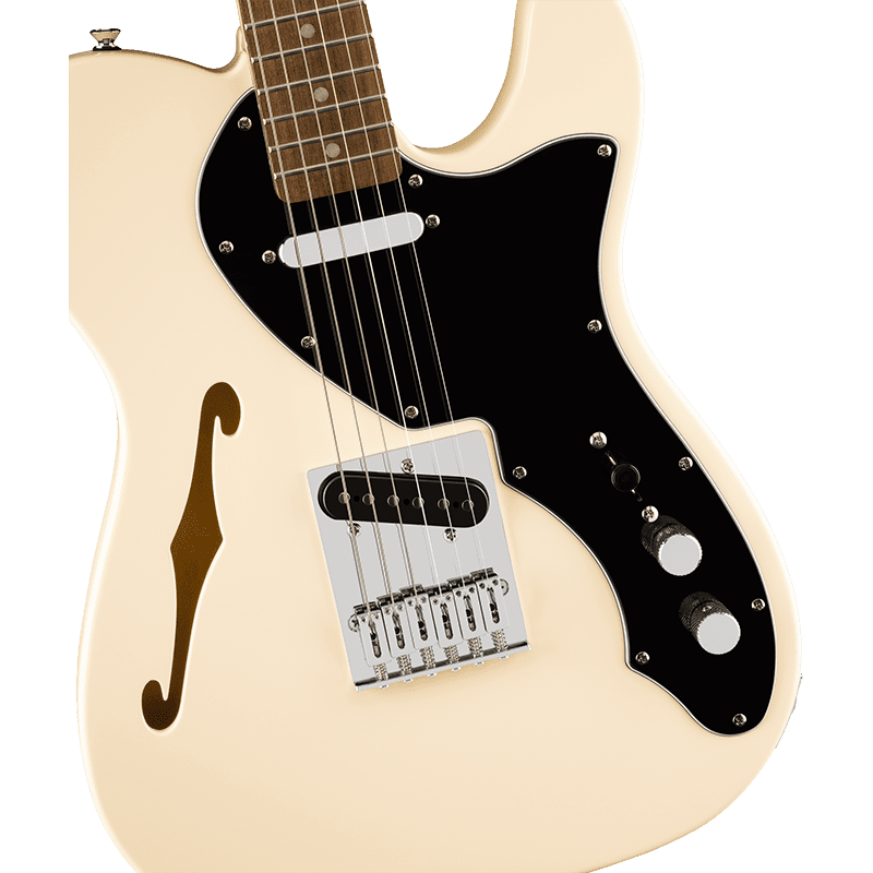 Fender Squier Affinity Telecaster Thinline - RW - Olympic White - Image 4