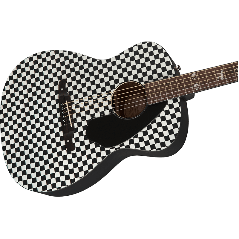 Fender Tim Armstrong Hellcat Electro-Acoustic Guitar - Checkerboard - Image 3