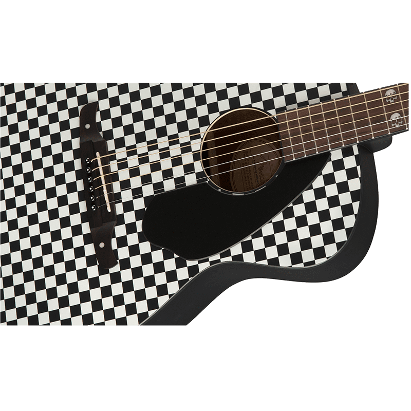 Fender Tim Armstrong Hellcat Electro-Acoustic Guitar - Checkerboard - Image 5