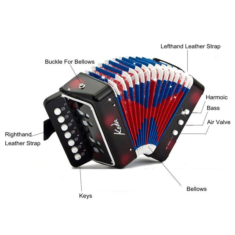 Koda 7 Button Childrens Accordion HC103A - Pink