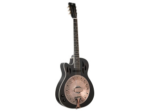 Ortega RRG40CE-LH Left Handed Resonator Guitar w/Pickup - Distressed Satin Black
