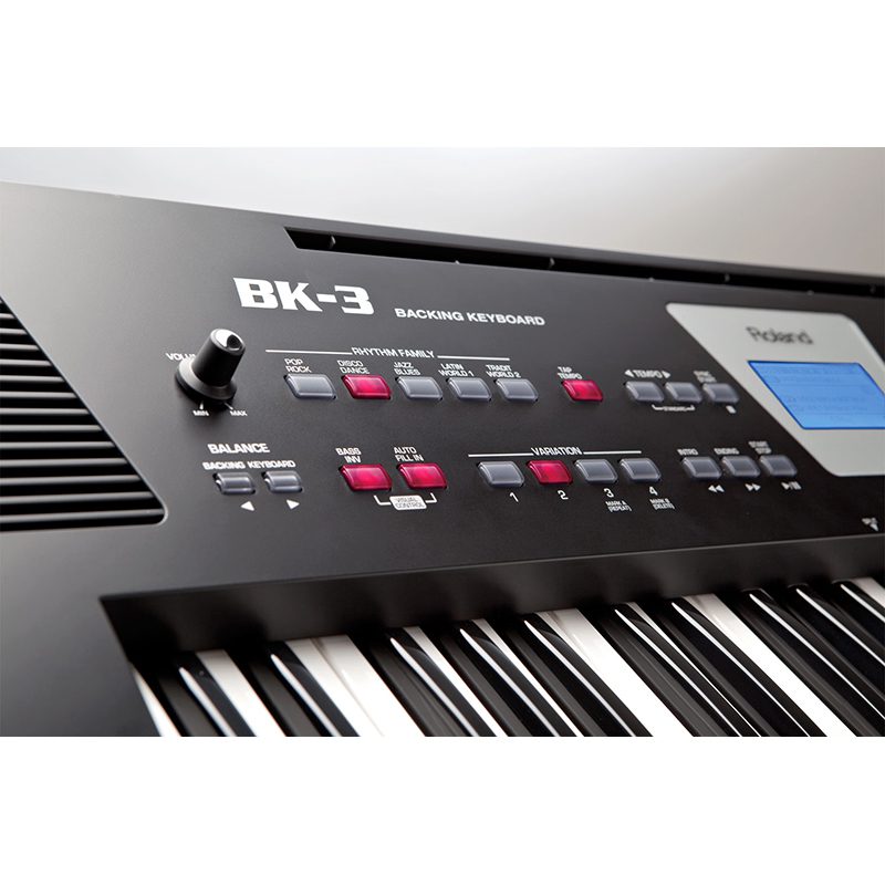 Roland BK-3 Backing Keyboard - Black w/Keyboard Stand - Image 4