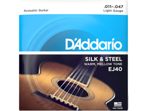 D'addario EJ40 Silk And Steel - .11-.47 - Light Acoustic Guitar Strings