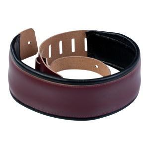 Levy's DM1PD Larsen Leather Deluxe Guitar Strap - Burgundy