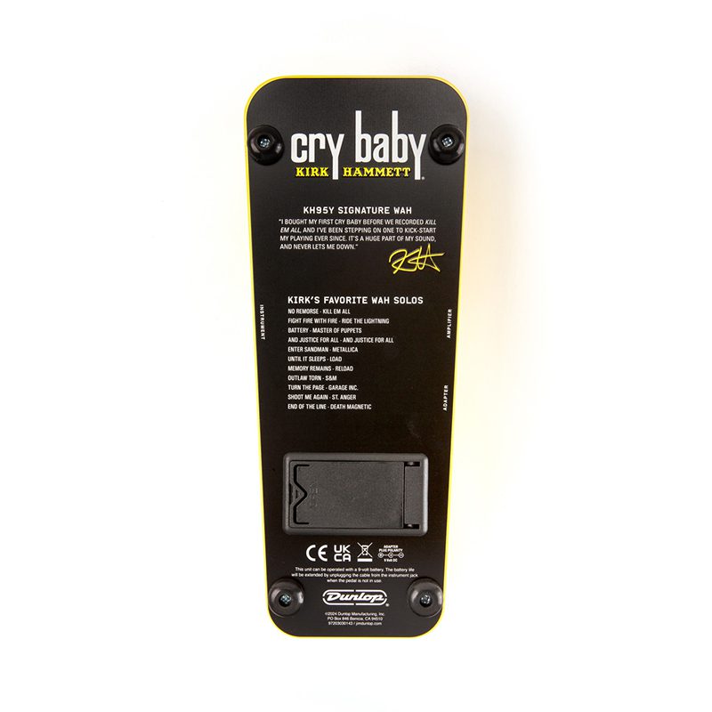 Dunlop Kirk Hammett Crybaby Wah - Limited Edition Yellow Sparkle - Image 3