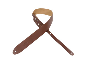 Levy's M4-BK Lead Leather Guitar Strap - Brown