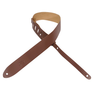 Levy's M4-BK Lead Leather Guitar Strap - Brown