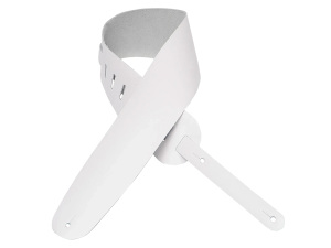 Levy's M4-BK Lead Leather Guitar Strap - White