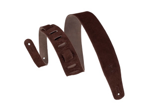 Levy's MS12-BLK Simply Suede 2 Inch Guitar Strap - Brown