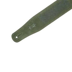 Levy's MS26-CK Celtic Embossed Suede 2.5 Inch Guitar Strap - Green