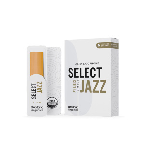 D'addario Organic Select Jazz Filed Alto Saxophone Reeds - 3 Medium - 10 Pack