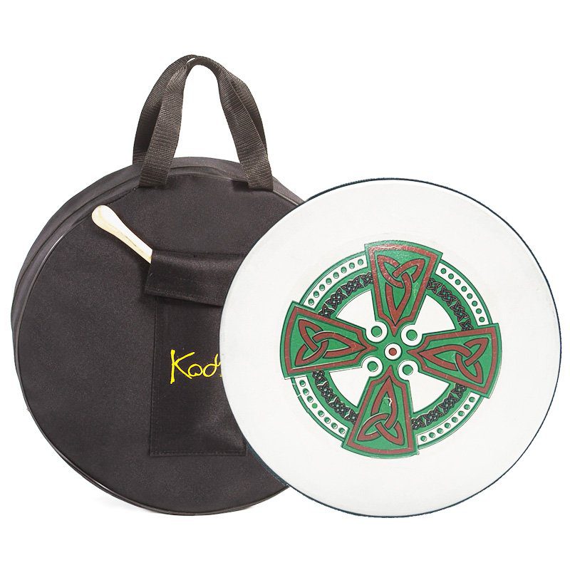 Koda Irish Bodhran - 16" - With Beater + Bag - Celtic Cross