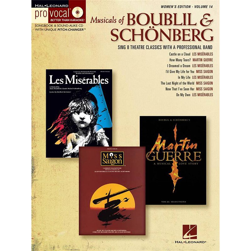 Pro Vocal Selection - Musicals Of Boublil & Schonberg