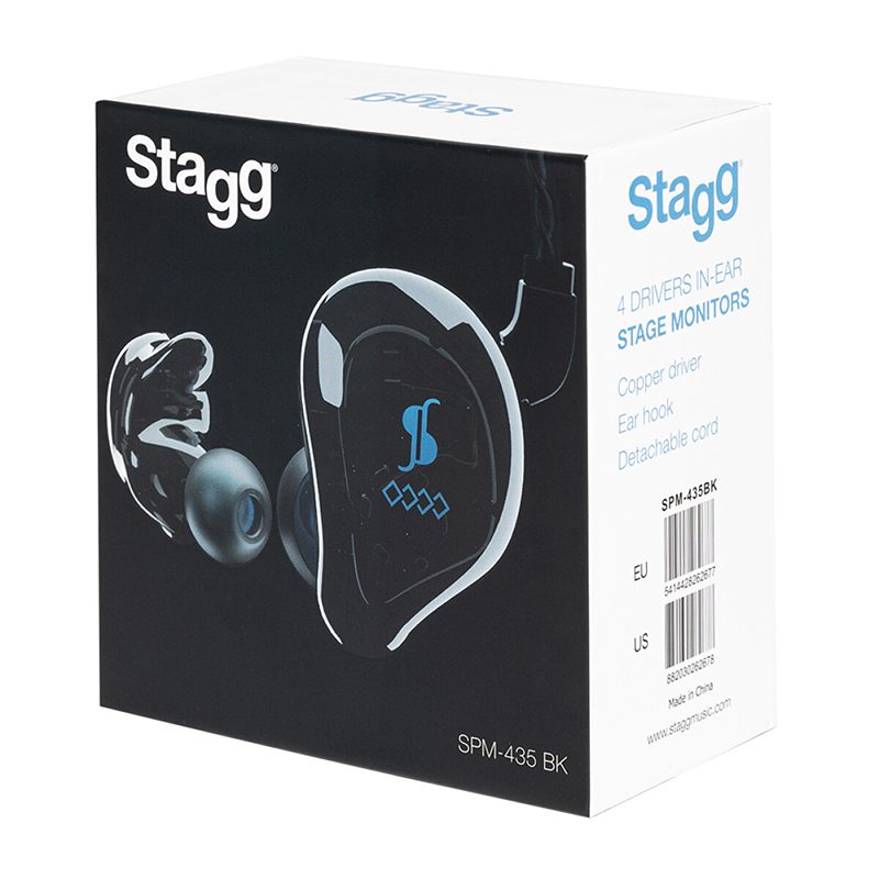 Stagg SPM-435 4-Driver In Ear Monitors - Black - Image 9