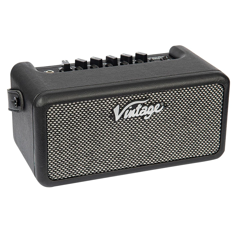 Vintage Retro 15-Watt Guitar Amplifier w/DSP - Black - Image 6