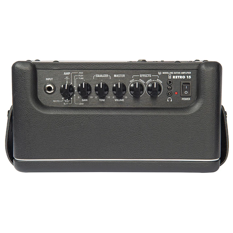 Vintage Retro 15-Watt Guitar Amplifier w/DSP - Black - Image 5