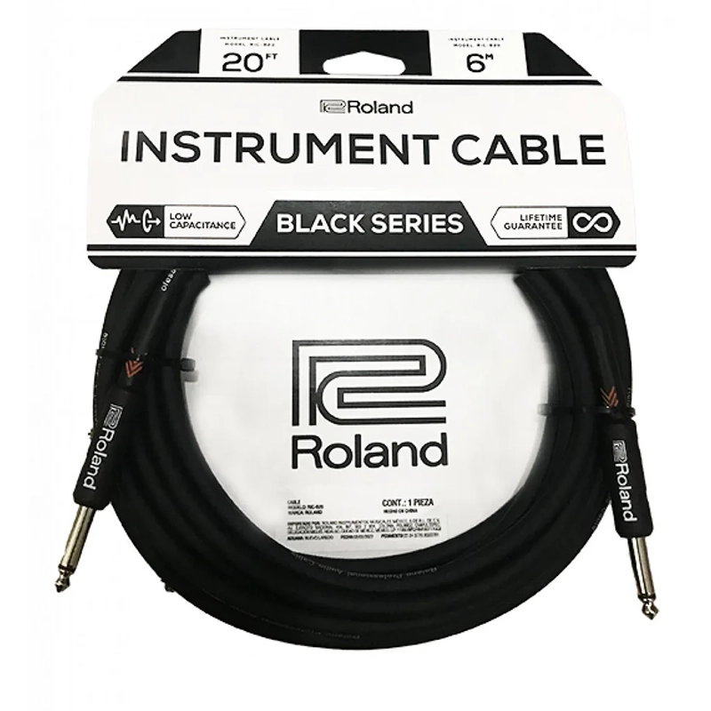 Roland Black Series - RIC-B20 - 20ft/6m Instrument Cable