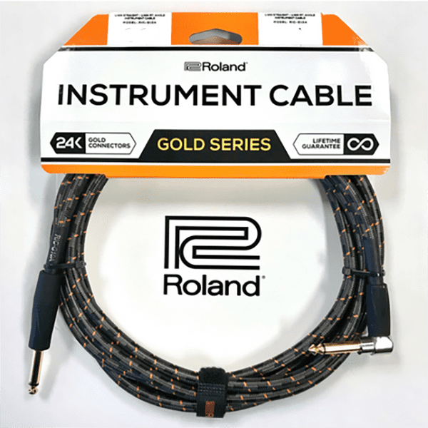 Roland Gold Series - RIC-G20A - 6m/20ft Instrument Cable - Angled