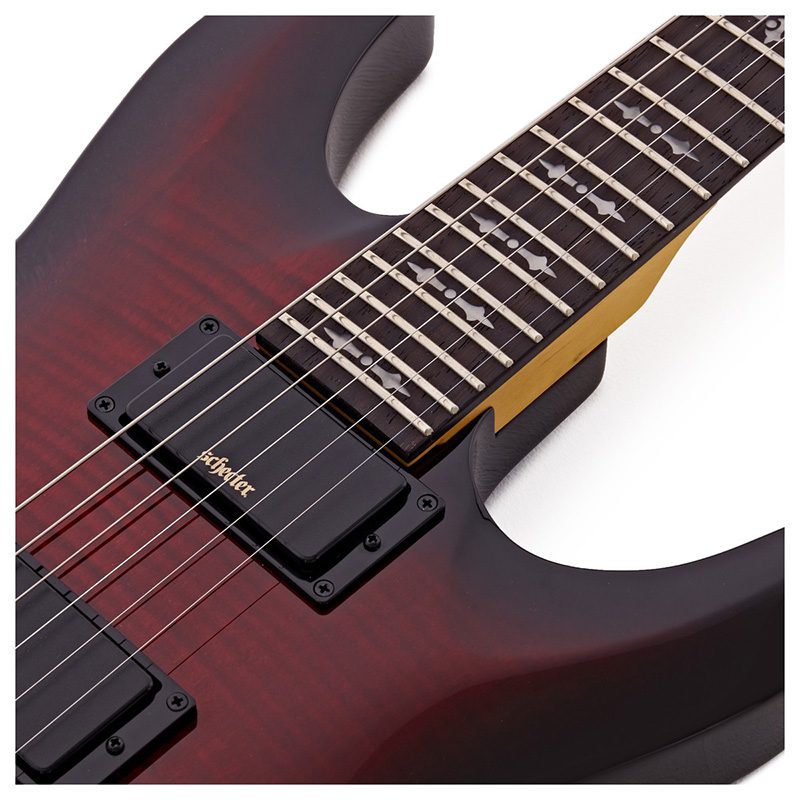 Schecter Demon 6 FR - Crimson Red Burst - Image 4
