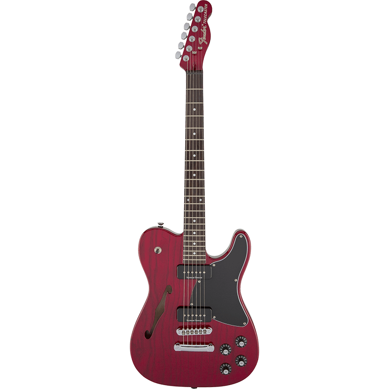 Fender Jim Adkins JA-90 Telecaster Thinline - Red Transparent