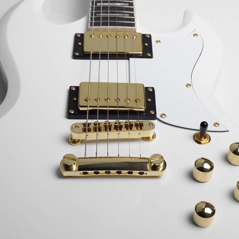 Gould Steelport Electric Guitar - White - Image 2