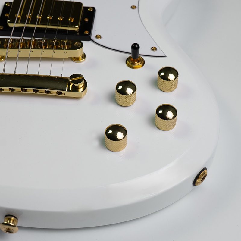 Gould Steelport Electric Guitar - White - Image 9