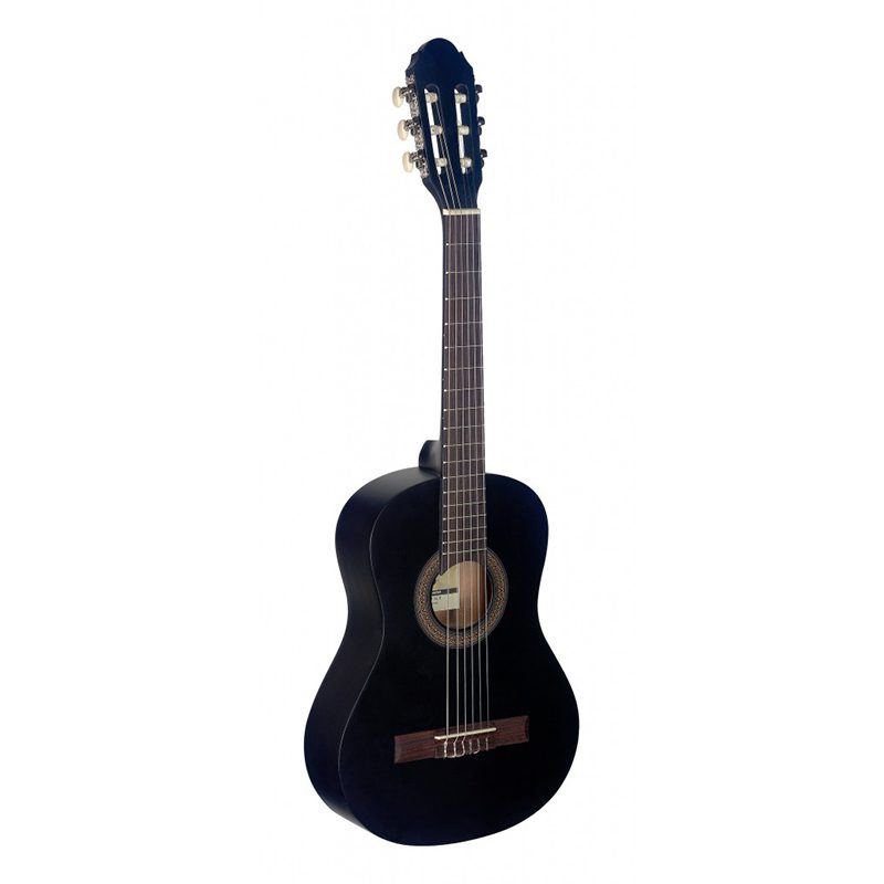 Stagg C410 - 1/2 Size - Student Classical Nylon String Guitar - Black
