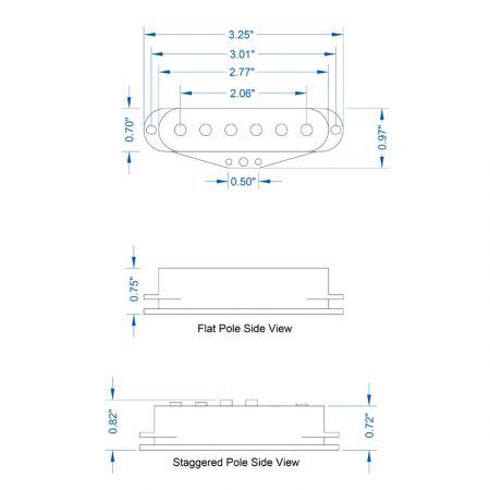 Lollar Pickups Strat Special S Pickups Set - Cream - Flat Pole - Image 4